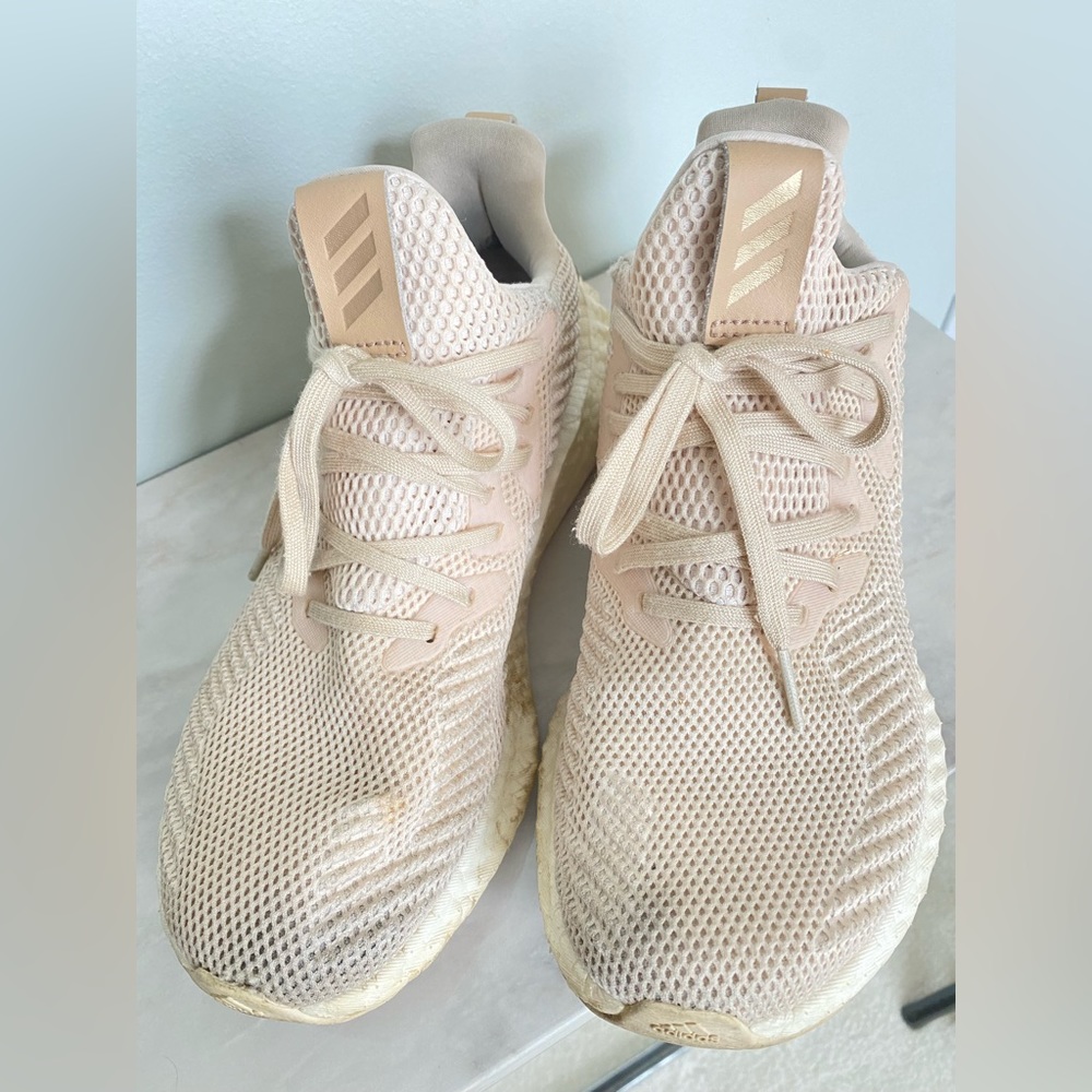 Size 7 Womens - adidas AlphaBoost. Beige, Nude Tan - Picture 5 of 5